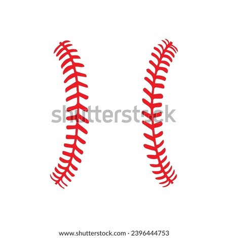 Baseball Stitches icon vector. Baseball illustration sign. Sport symbol or logo.