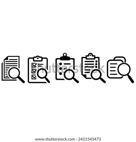 Search documents icon vector set. Search illustration sign collection. Archive symbol. Library logo.