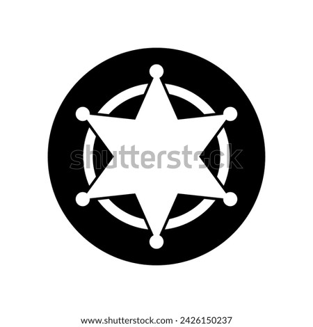 Sheriff icon vector. Police illustration sign. law symbol.