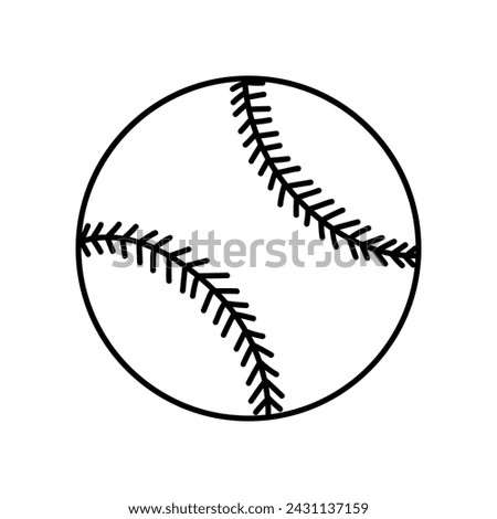 Softball vector icon. baseball illustration sign. ball symbol or logo.