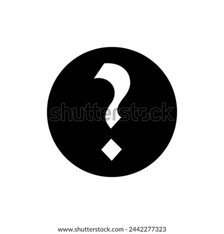 Question mark icon vector. Question illustration sign. Quiz symbol. Faq logo.