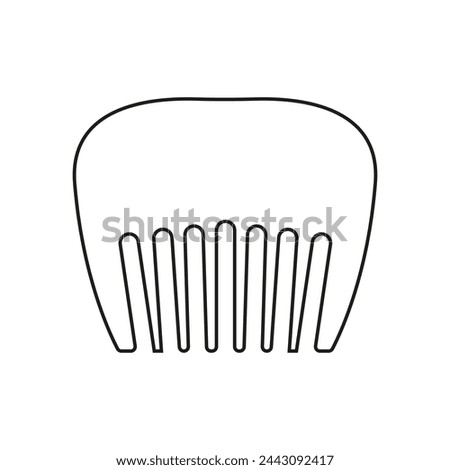 Hair comb icon vector. Hairstyle illustration sign. Barber shop symbol. Hairdresser logo.