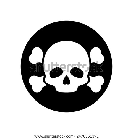 Skull and Bones vector icon. danger illustration sign. poison symbol or logo.