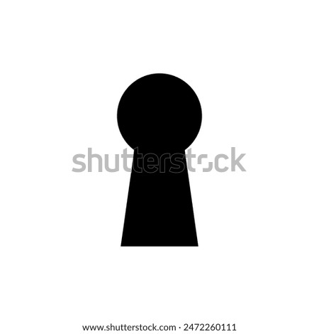 Keyhole vector icon. Lock illustration sign. Key symbol or logo.