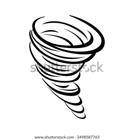 Tornado icon vector. Whirlwind illustration sign. Twister symbol. Hurricane logo.