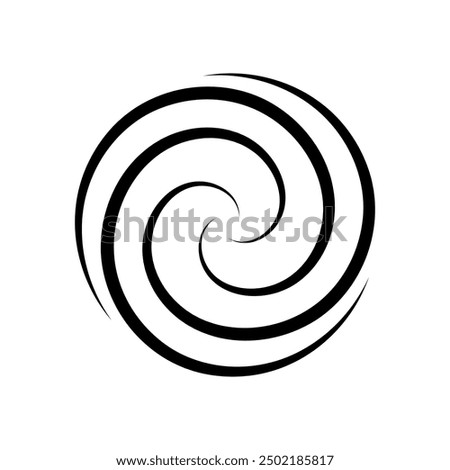 Spiral icon vector. Volute illustration sign. Hypnotic Spiral symbol or logo.