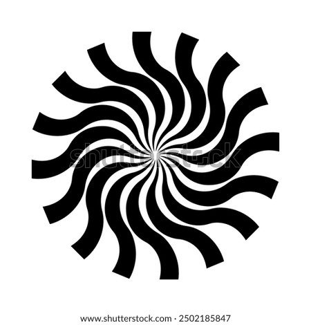 Spiral icon vector. Volute illustration sign. Hypnotic Spiral symbol or logo.