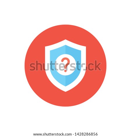 Shield Vector illustration Flat style icon. 