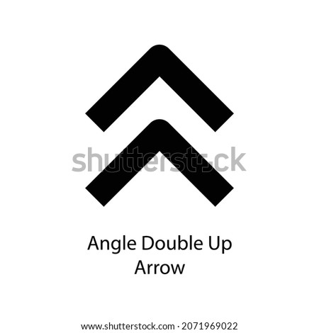 Angle Double Up Trendy solid icon isolated on white and blank background for your design
