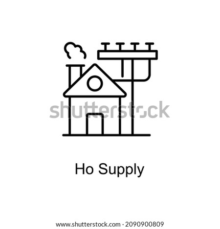 Hd Supply vector outline icon for web isolated on white background EPS 10 file