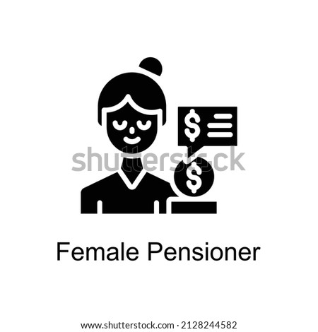 Female Pensioner Vector Solid icons for your digital or print projects.