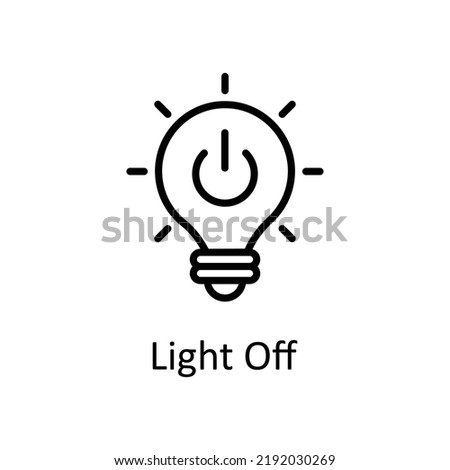 Light Off vector Outline Icon Design illustration on White background. EPS 10 File