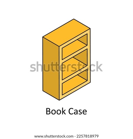 Book Case Vector Isometric Filled Outline icon for your digital or print projects.