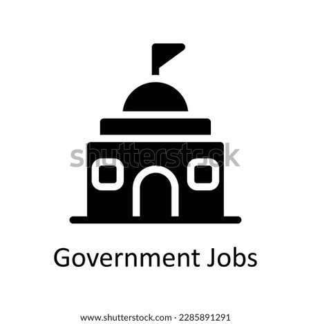 Government Jobs Vector    solid Icons. Simple stock illustration stock