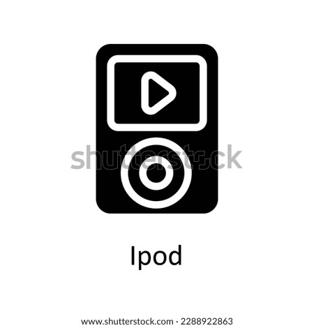 iPod Vector   solid Icons. Simple stock illustration stock