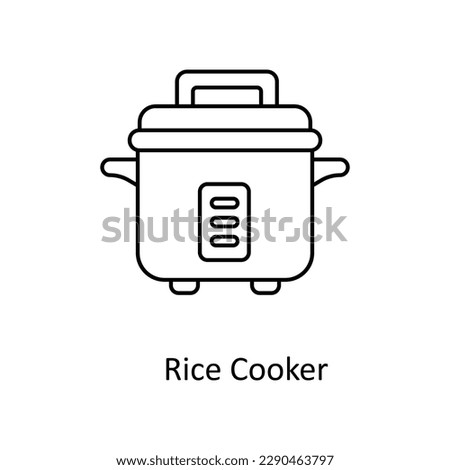 Rice Cooker Vector    outline Icons. Simple stock illustration stock