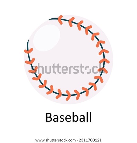 Baseball Vector  Flat Icon Design illustration. Sports and games  Symbol on White background EPS 10 File