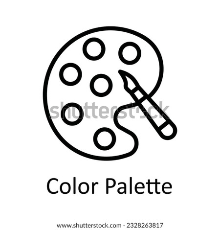 Color Palette Vector outline Icon Design illustration. Education Symbol on White background EPS 10 File