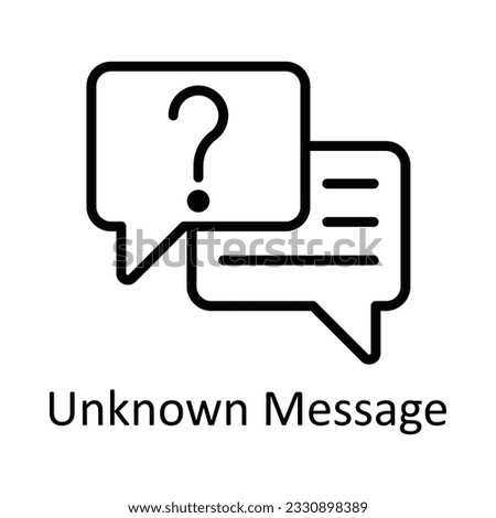 Unknown Message Vector  outline Icon Design illustration. User interface Symbol on White background EPS 10 File