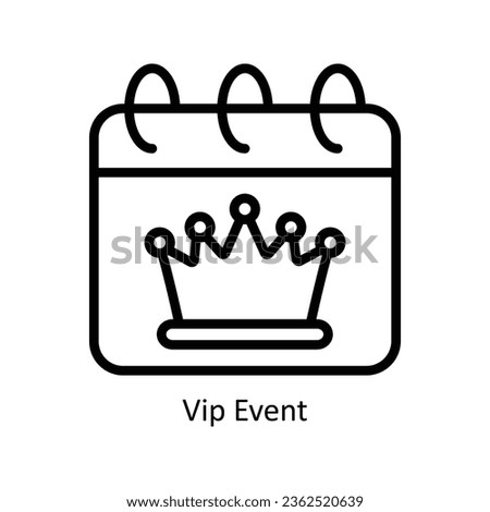 Vip Event vector  outline Icon Design illustration. Event Management Symbol on White background EPS 10 File