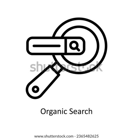 Organic Search vector  outline icon illustration. EPS 10 File.