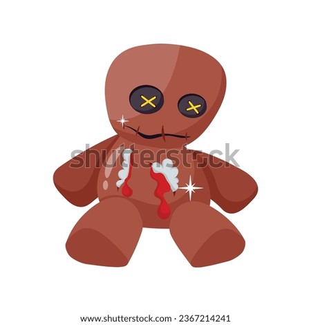 Voodoo doll vector colorful stickers Icon Design illustration. EPS 10 File