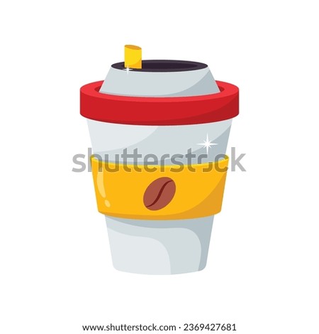 Coffee cup vector colorful stickers Icon Design illustration. EPS 10 File