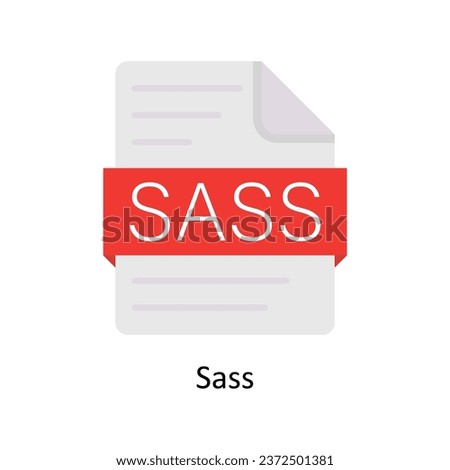 Sass vector Flat Icon Design illustration. Symbol on White background EPS 10 File 