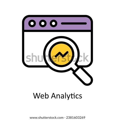 Web Analytics vector Filled outline Design illustration. Symbol on White background EPS 10 File 