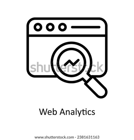 Web Analytics vector outline Design illustration. Symbol on White background EPS 10 File 