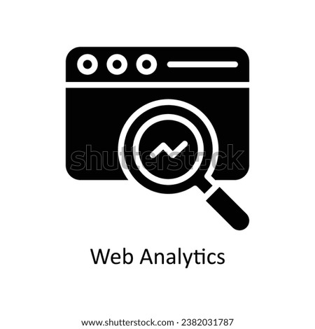 Web Analytics vector solid  Design illustration. Symbol on White background EPS 10 File 