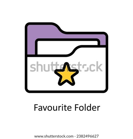 favorite Folder vector Filled outline Design illustration. Symbol on White background EPS 10 File 