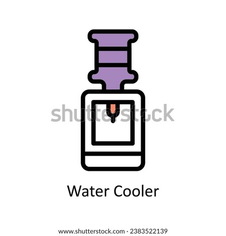 Water Cooler vector Filled outline Design illustration. Symbol on White background EPS 10 File