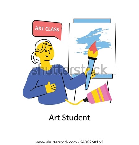 Art Student vector Filled outline Design illustration. Symbol on White background EPS 10 File 