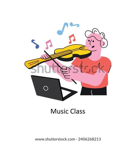 Music Class vector Filled outline Design illustration. Symbol on White background EPS 10 File 
