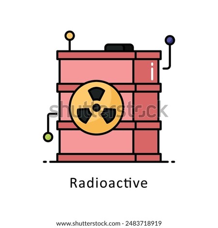 Radioactive vector   Filled outline Design illustration. Symbol on White background EPS 10 File