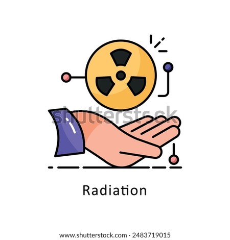 Radiation vector   Filled outline Design illustration. Symbol on White background EPS 10 File