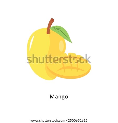 Mango Vector Flat Icon Design illustration Symbol on White background EPS 10 File