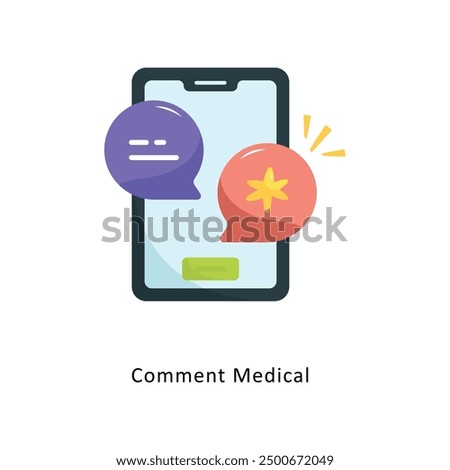 Comment Medical Vector Flat Icon Design illustration Symbol on White background EPS 10 File