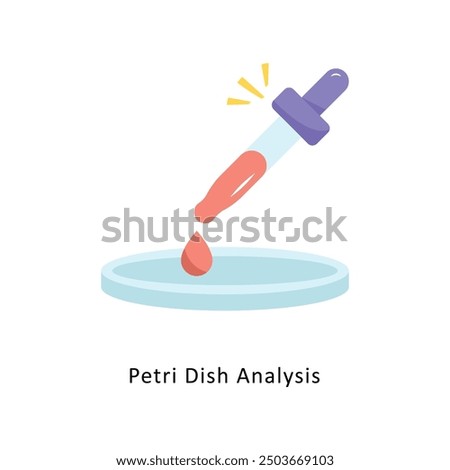 Petri Dish Analysis Vector Flat Icon Design illustration Symbol on White background EPS 10 File