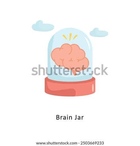 Brain Jar Vector Flat Icon Design illustration Symbol on White background EPS 10 File