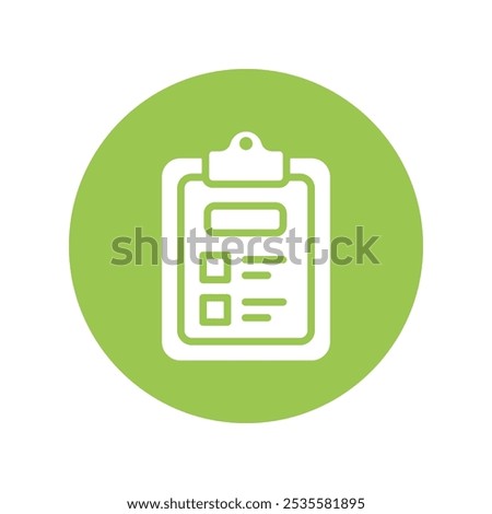 Check list Vector Gylph Circle Design icon. Work In Progress Symbol on White background EPS 10 File