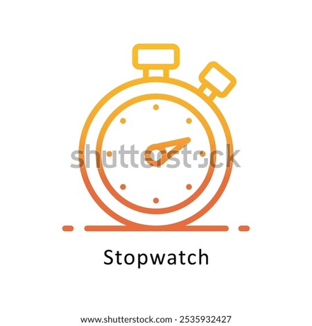 Time Vector Outline Gradient Design icon. Work In Progress Symbol on White background EPS 10 File