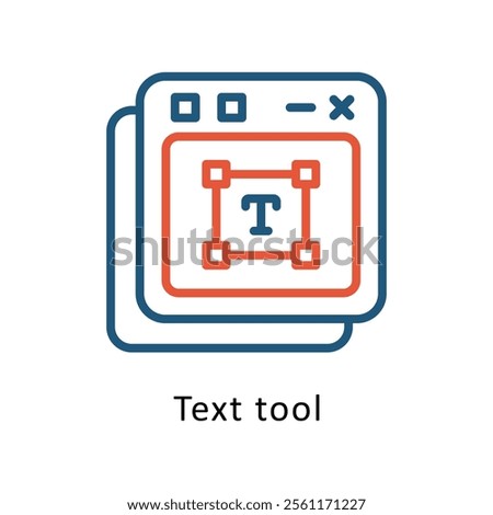 Text tool  Vector Two Color Icon. Eps file 10