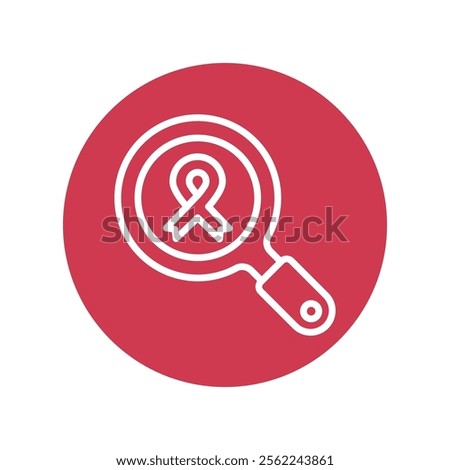 Search Cancer Infection Vector Circle Outline Icon. Eps File 10