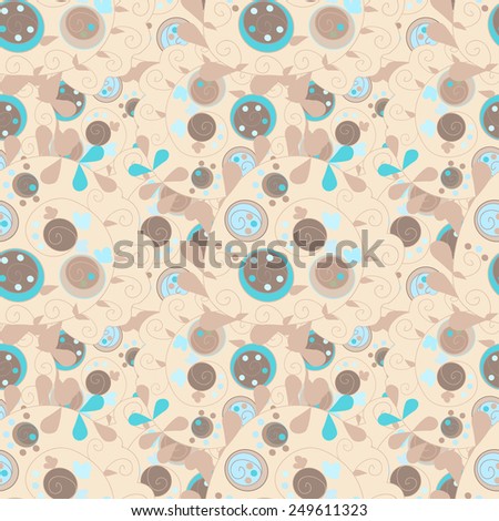 Seamless abstract hand-drawn ornament pattern, wavy background. Seamless pattern can be used for wallpaper, pattern fills, web page background,surface textures. Gorgeous raster