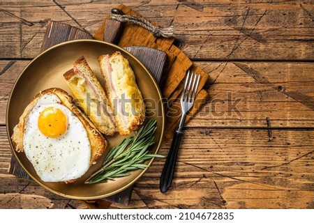 Similar – Image, Stock Photo croque madame Cheese Bread