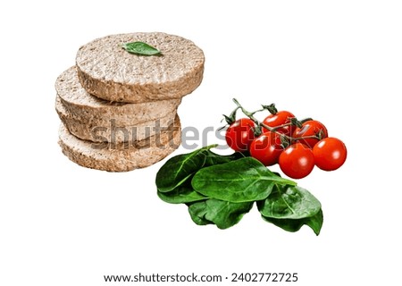 Similar – Image, Stock Photo Raw vegan cutlets on wooden board