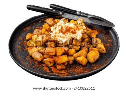 Similar – Image, Stock Photo Patatas bravas traditional Spanish potatoes snack tapas