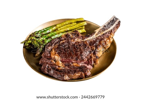 Similar – Foto Bild Kalbfleisch-Rib-Eye mit Gemüse und Soßensoße.